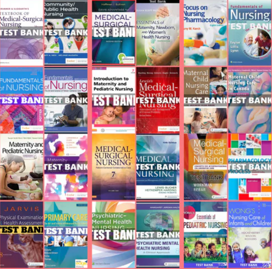 Nursing Test Bank Bundle ( 25 Test Bank )